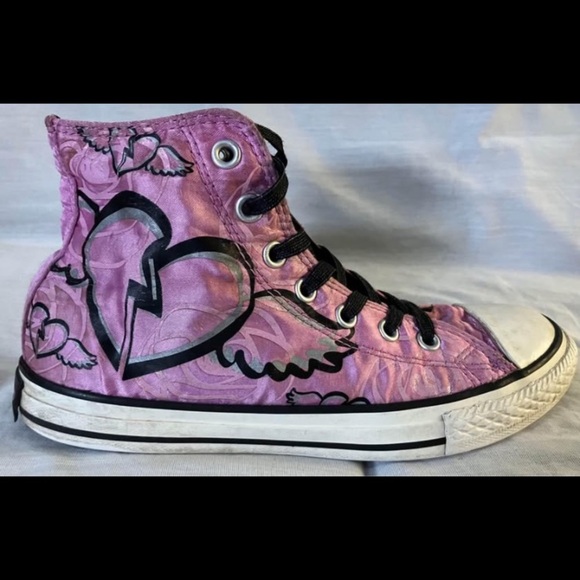 Converse all star youth size 3 (big kids / teens )high top sneakers - Picture 8 of 10